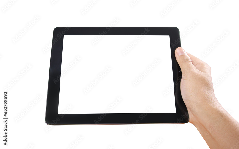 Hands holding tablet touch computer gadget Hands holding tablet touch computer gadget