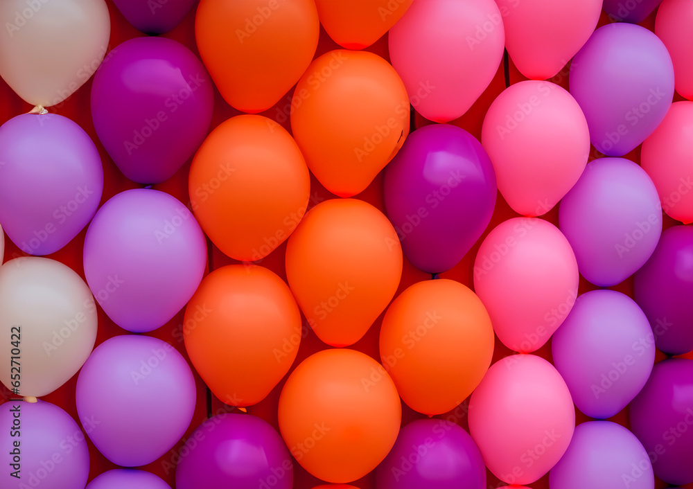 close up of colorful balloons