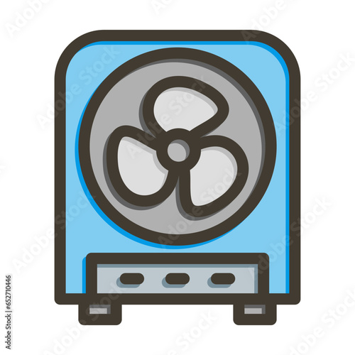 Evaporative Vector Thick Line Filled Colors Icon Design