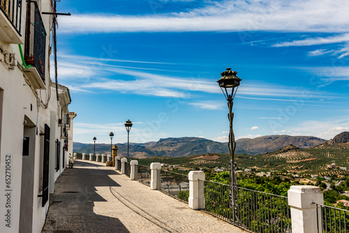 Priego de Cordoba, Andalusia, Spain. Sunny day impressive sky city street travel photo perspective of this beautiful Spanish town photo