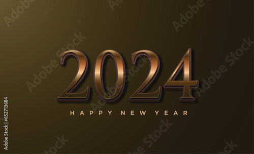 Happy new year 2024 background illustration.