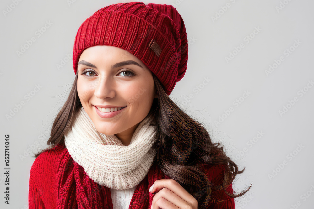 Smiling Woman in red Dress, Model, fashion Smiling Woman in red Dress, Model, fashion