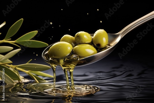 Fresh and naturally healthy green olives and black olives in bowls good for health and fresh salads