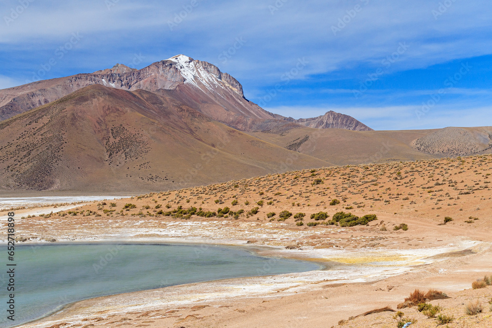 Thermalquelle von Polloquere, Nationalreservat Las Vicunas, Altiplano, Chile, Südamerika