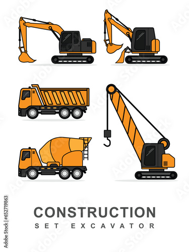 Construction sets are used for industry, construction, and general company work. isolate background