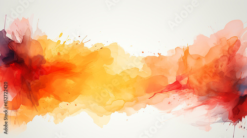 orange ink spots of paint on a white background abstraction frame movement