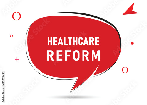 Healthcare reform speech bubble text. Hi There on bright color for Sticker, Banner and Poster. vector illustration.