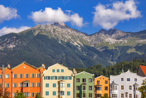 View of the buildings in Innsbruck, Austria