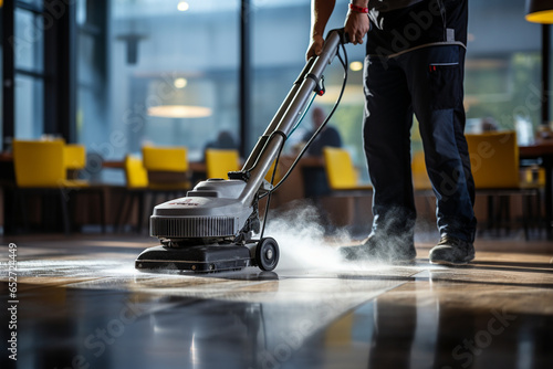 photo featuring a professional cleaner using specialized equipment to deep clean a carpet, highlighting the effectiveness of professional cleaning services