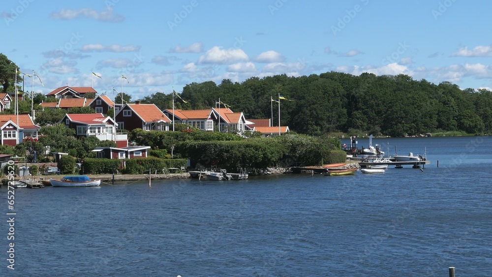 Traditional Swedish Architecture at Baltic Sea Coast in Karlskrona