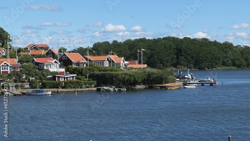 Traditional Swedish Architecture at Baltic Sea Coast in Karlskrona