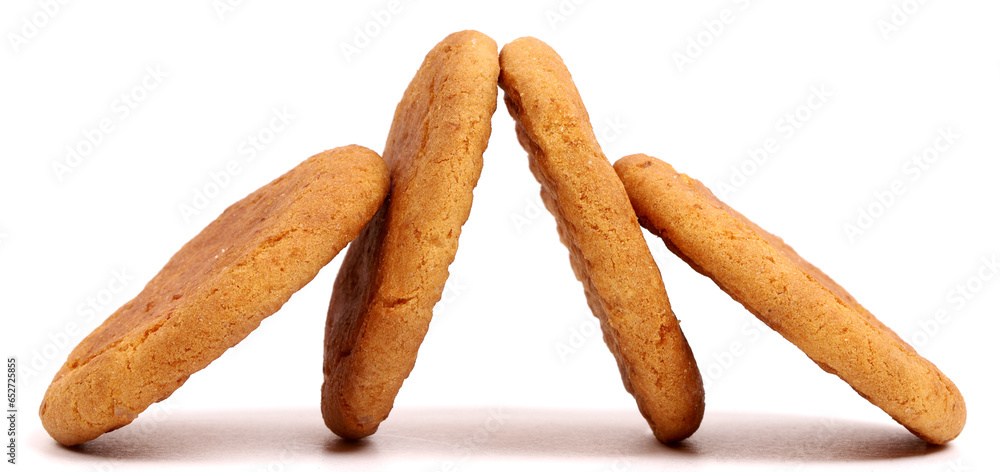 Coconut biscuits on white background, new angles Coconut biscuits on white background, new angles