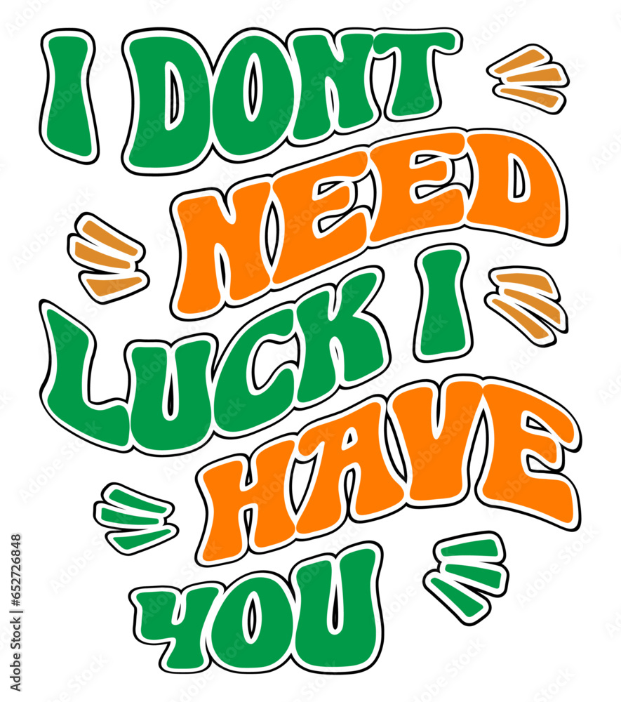 Naklejka premium Retro ,St Patricks Day Craft Design. T-shirt Design. Illustration