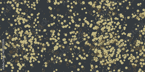 Camouflage pattern with polygonal pattern and honeycombs. Design of textile products for the army.