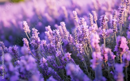 A field of lavender in full bloom  its fragrance filling the air with sweet perfume. Generative AI