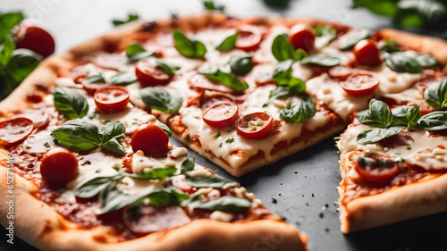 Mouthwatering Pizza with Pepperoni, Sausage, Mushrooms, Onions, and Cheese: A Classic Italian Dish