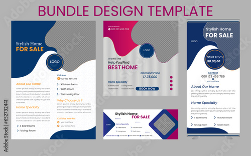Bundle Editable Travel flyer ,facebook cover ,media post,roll up banners design 
