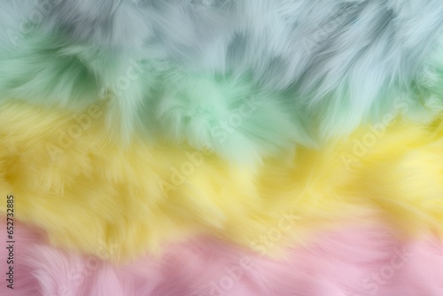 Abstract fluffy background in pastel spring colours - yellow, pink, blue. Easter concept background