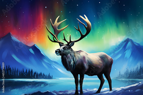 Majestic Moose Under an Atmospheric Sky