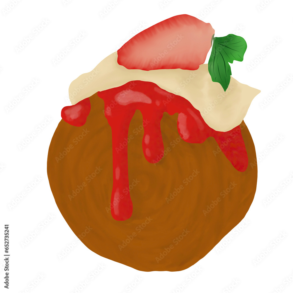 Fotografie Strawberry cream cheese timbering