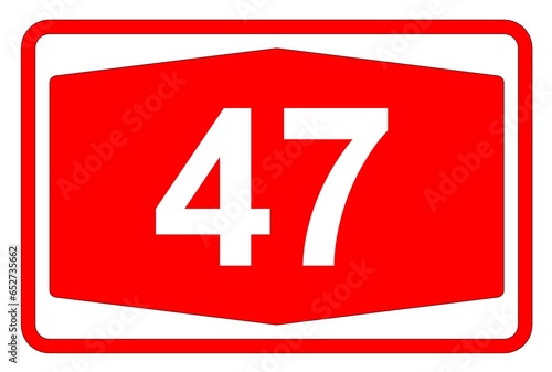 Free Download Illustration eines Autobahnschildes der Autobahn 47 in der Schweiz - GFXLoad