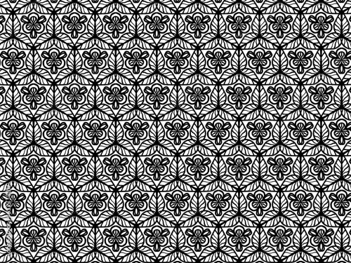black and white geometric seamless pattern.