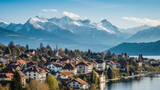 Friedliche Bergwelt in der Schweiz