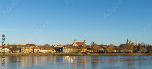 The Hungarian town of Waizen, Vac, on a sunny day on the Danube