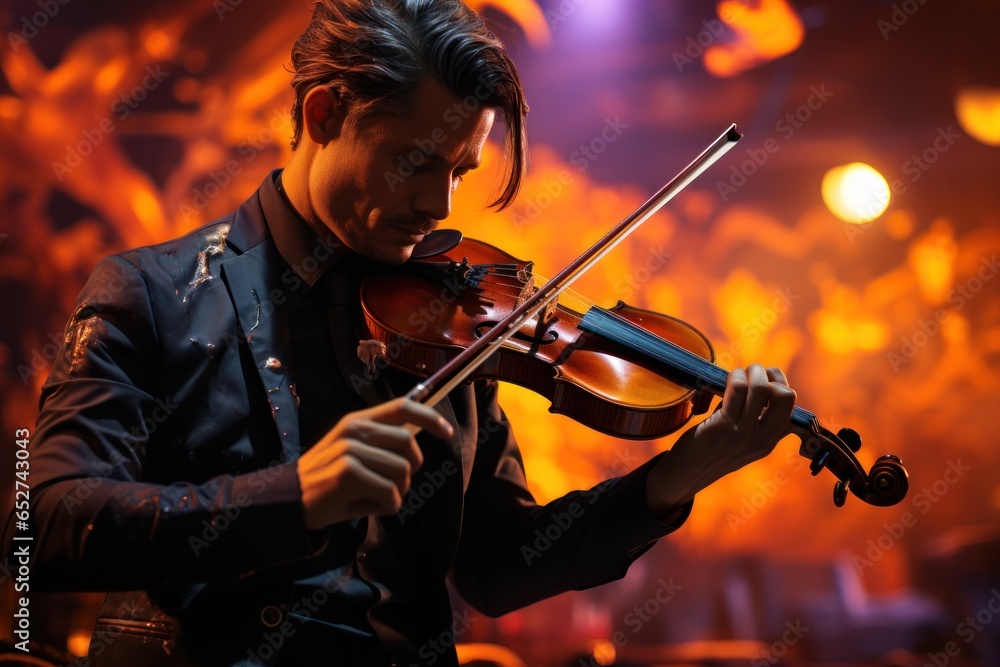 Fototapeta premium violinist playing the violin