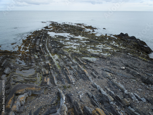 Wallpaper Mural metamorphic rock formations on the east coast of ireland Torontodigital.ca