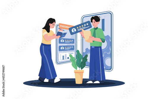 Support team leader gathers customer feedback