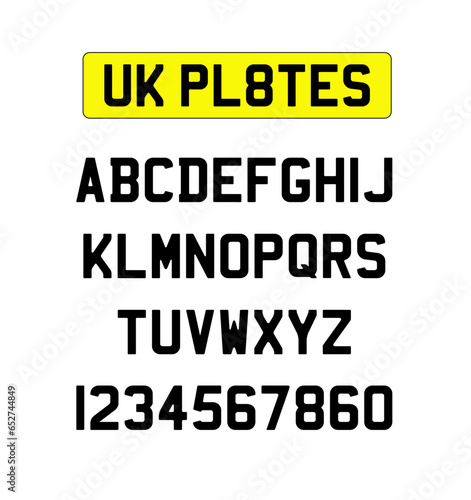 UK number plate font