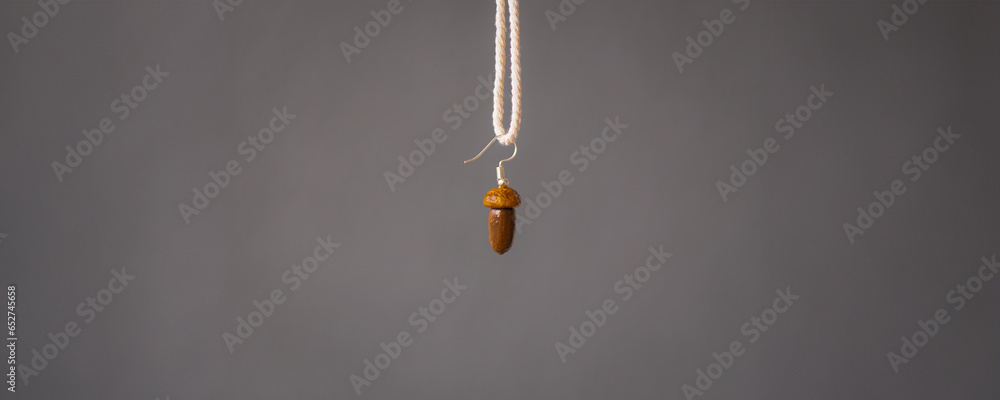 Ear decoration on rope, handmade, DIY, polymer clay Ear decoration on rope, handmade, DIY, polymer clay