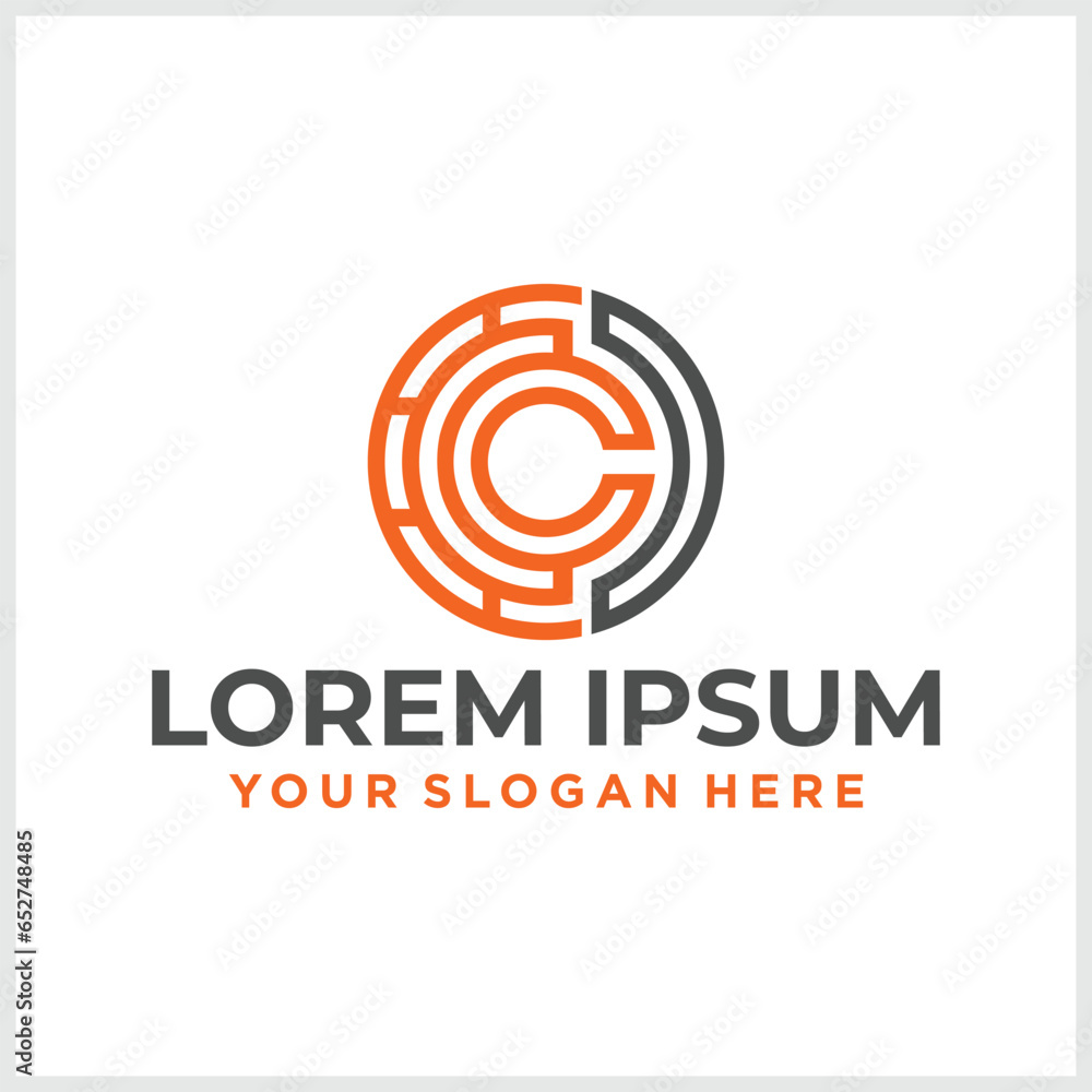 Coin service logo template. Initial letter C logo, icon - Vector Digital money. Block chain, finance symbol. Flat style vector illustration, Logotype financial company, logo vector coins and money. Coin service logo template. Initial letter C logo, icon - Vector Digital money. Block chain, finance symbol. Flat style vector illustration, Logotype financial company, logo vector coins and money.