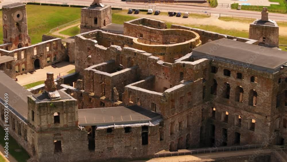 Our aerial shots reveal the grandeur of Krzyżtopor Castle, showcasing