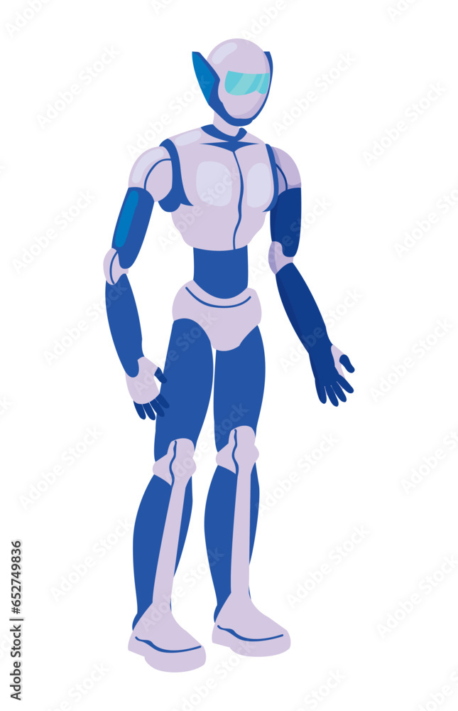 robot ai technology cyborg standing