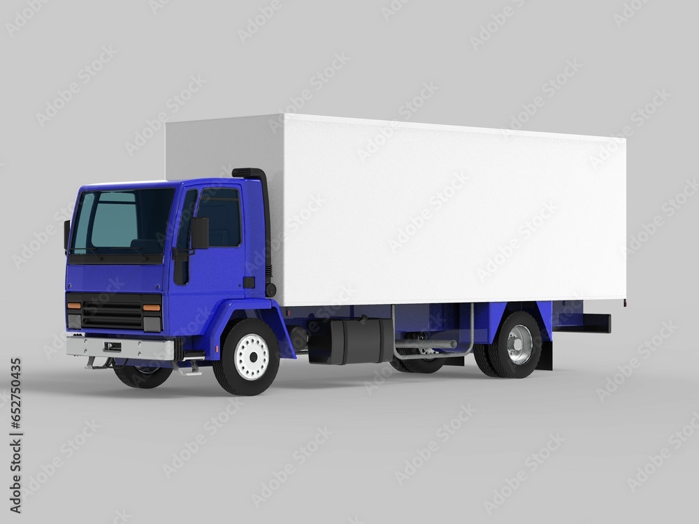 truck van transport isolated 3d rendering illustration on a white background truck van transport isolated 3d rendering illustration on a white background