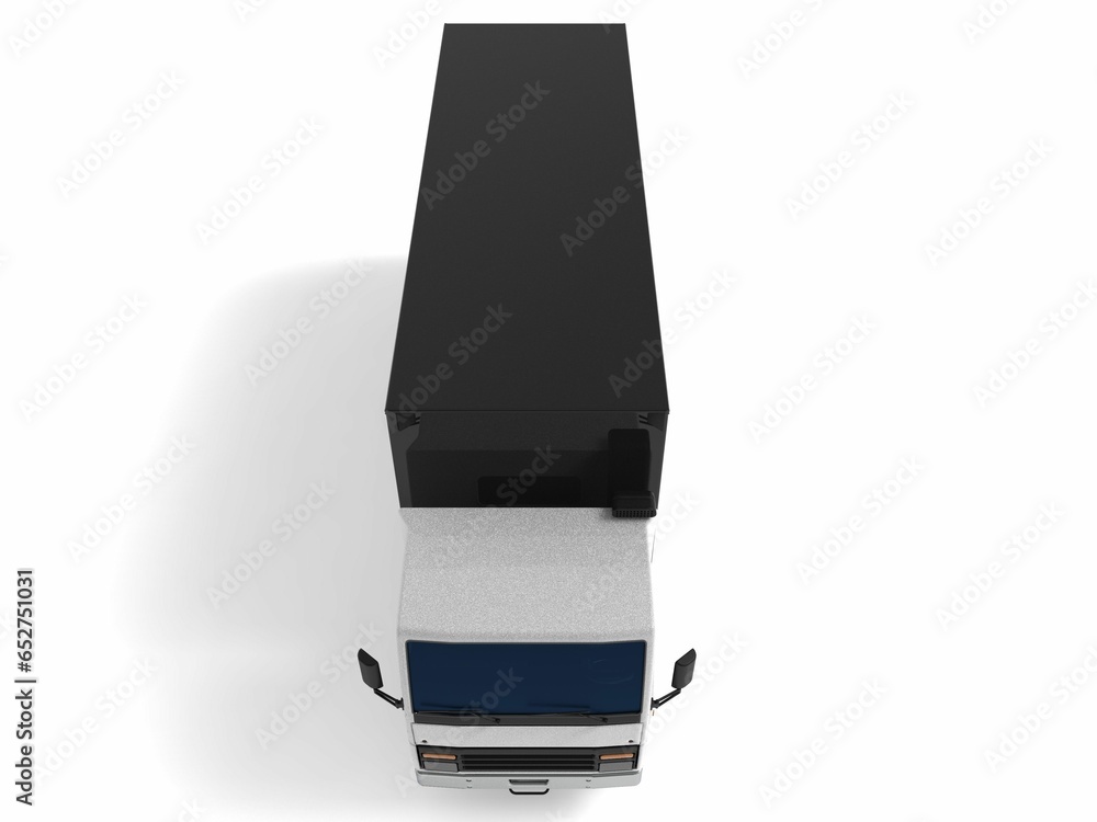 truck van transport isolated 3d rendering illustration on a white background truck van transport isolated 3d rendering illustration on a white background