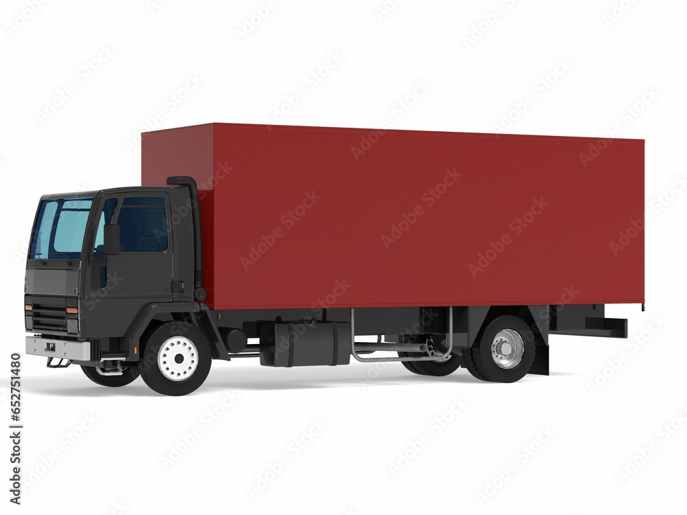 truck van transport isolated 3d rendering illustration on a white background truck van transport isolated 3d rendering illustration on a white background