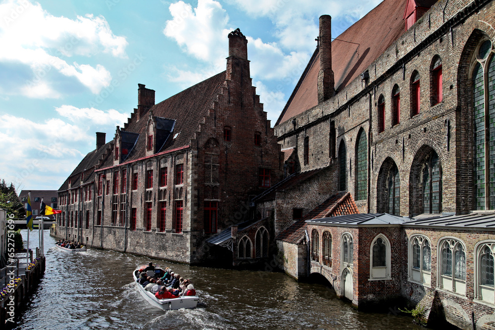 Brick Buildings in Bruges Belgium
