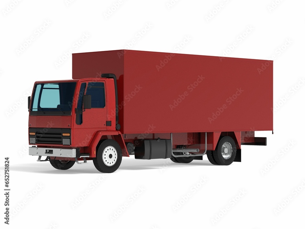 truck van transport isolated 3d rendering illustration on a white background truck van transport isolated 3d rendering illustration on a white background