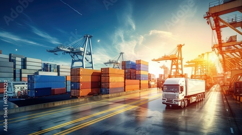 container cargo freight ship photo