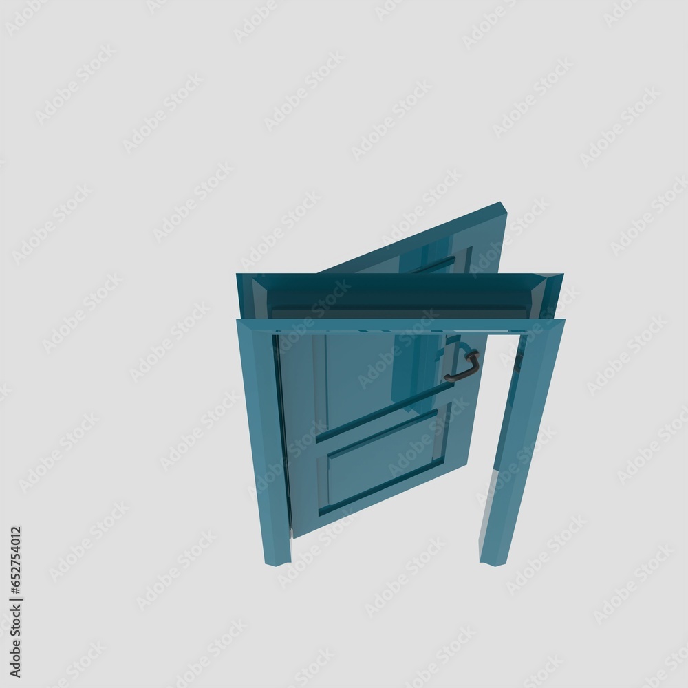 wooden interior door illustration different open closed isolated white background wooden interior door illustration different open closed isolated white background