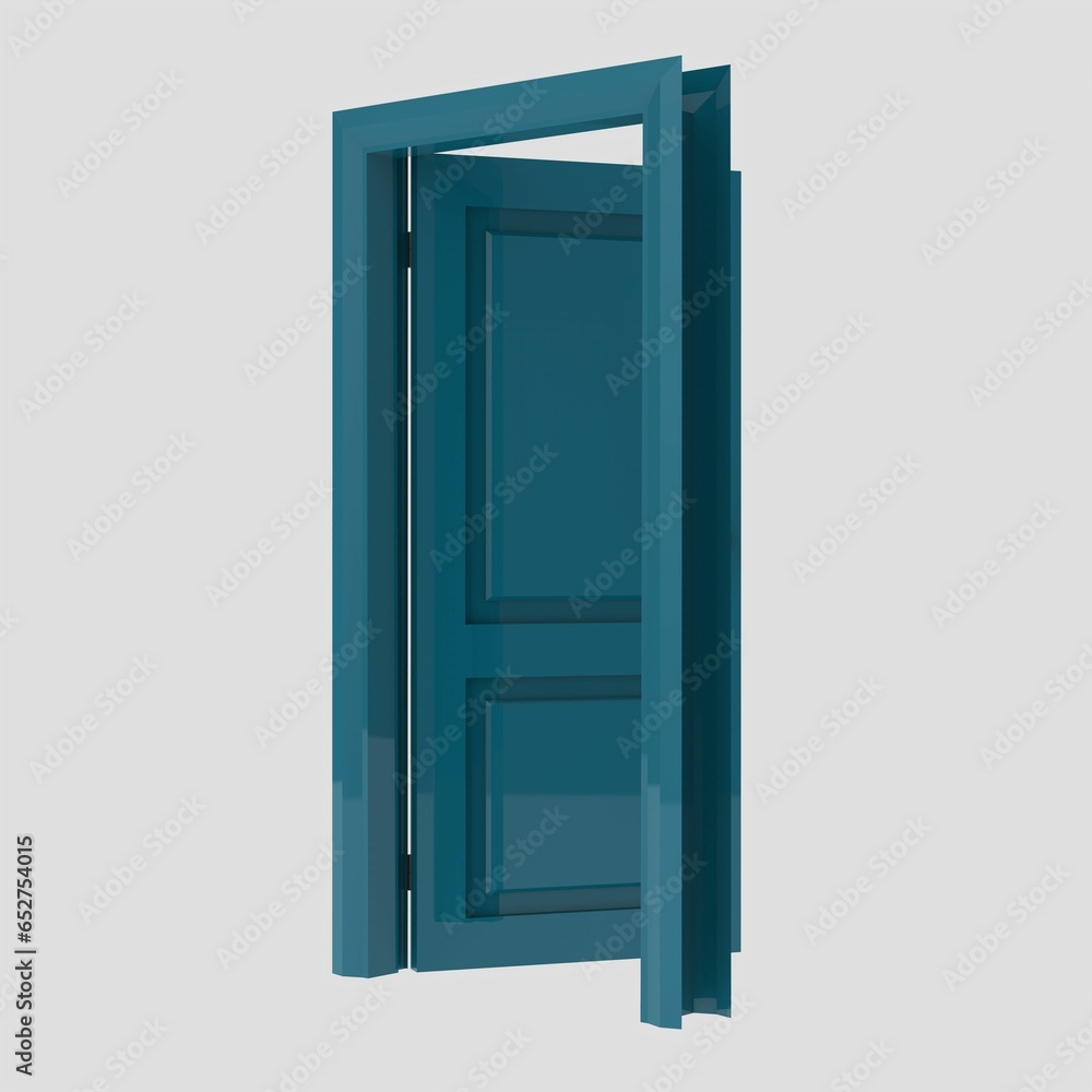 wooden interior door illustration different open closed isolated white background wooden interior door illustration different open closed isolated white background