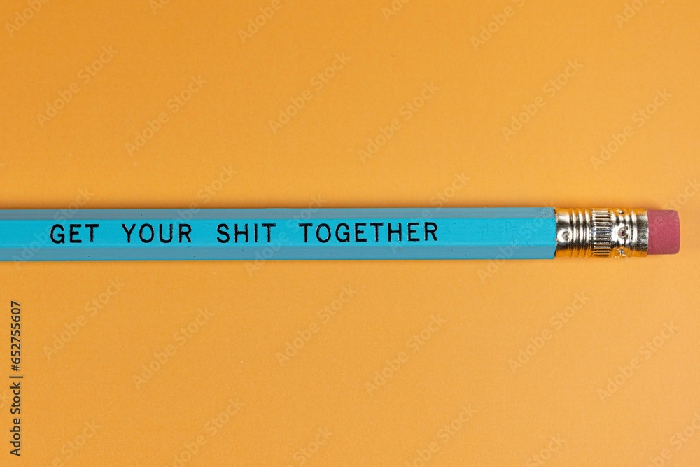 Blue pencil with the words Blue pencil with the words