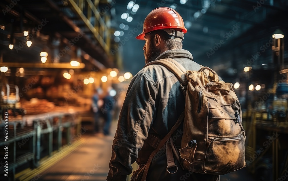 Offshore worker at a platform. Generative AI Offshore worker at a platform. Generative AI