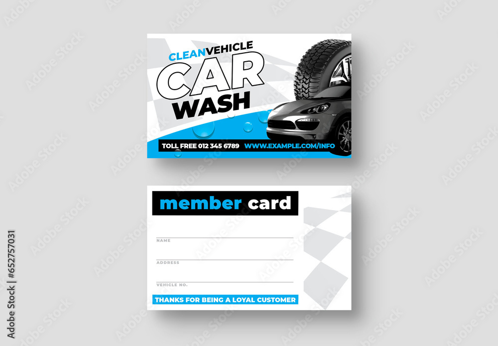 Car Wash & Car Care Service Flyer Layout Car Detailing Business Card