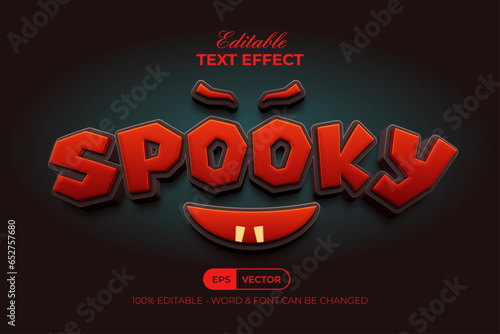 Spooky Text Effect Style. Editable Text Effect.