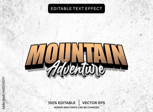 mountain adventure 3D text effect template