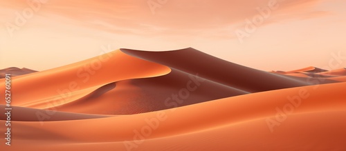 Sunrise at the Liwa desert sand dunes in Abu Dhabi UAE